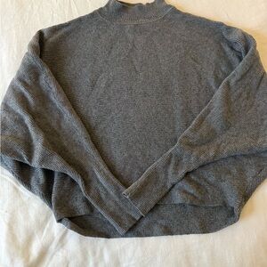 Gray Ribbed Long Sleeve ZARA Sweater